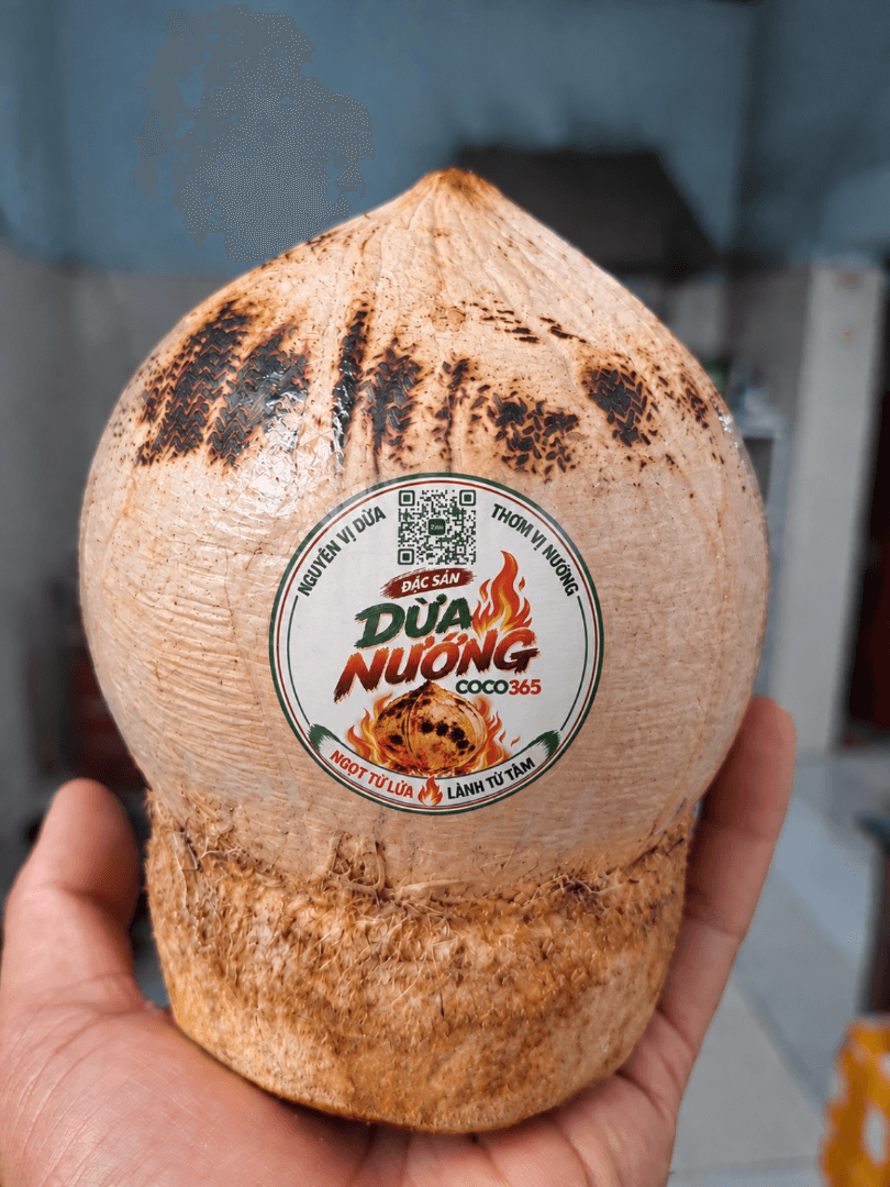Dừa nướng nguyên quả