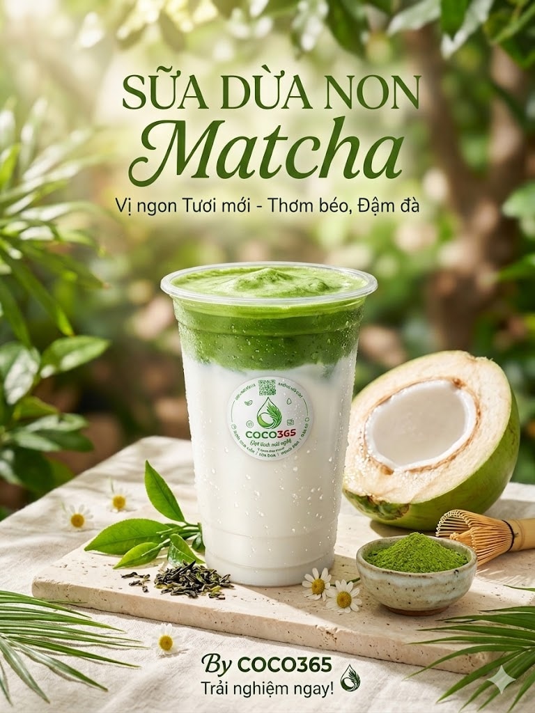 SỮA DỪA NON MATCHA