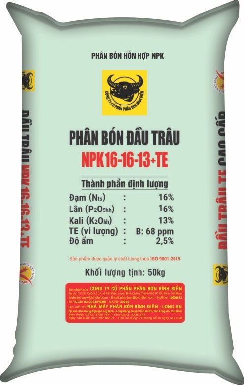 NPK Đầu Trâu 16-16-13+TE