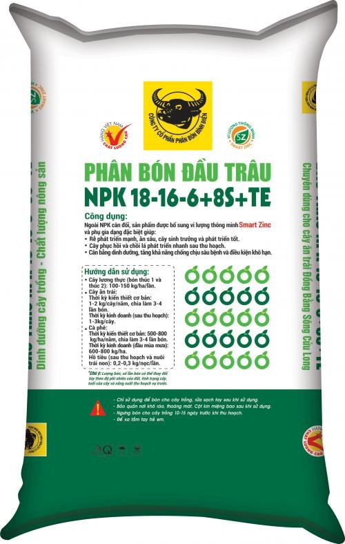 NPK 18-16-6+8S+TE (Dùng cho cây ăn trái vùng ĐBSCL) 2