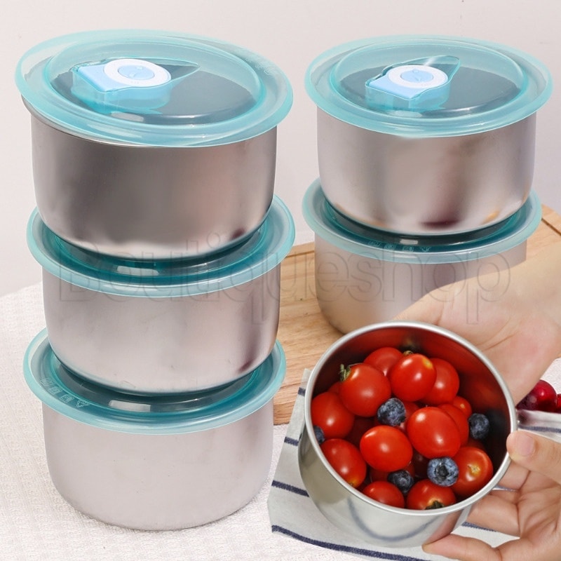 Bát Inox có nắp đậy Mini Min bảo quản thức ăn tiện lợi 4