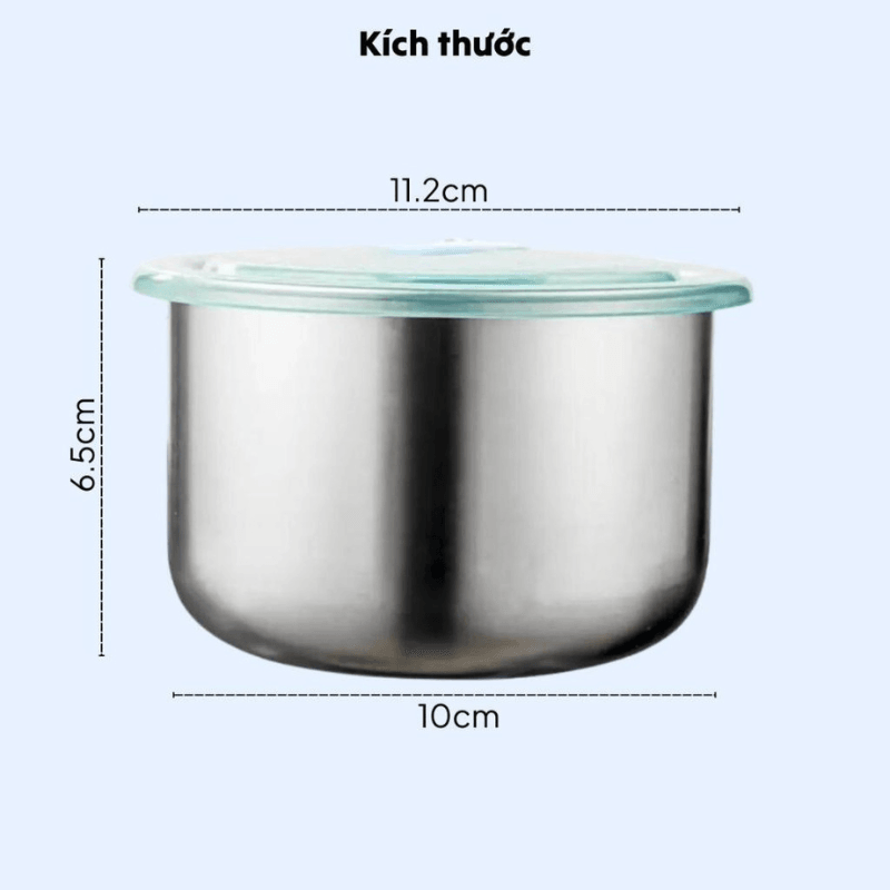 Bát Inox có nắp đậy Mini Min bảo quản thức ăn tiện lợi 5