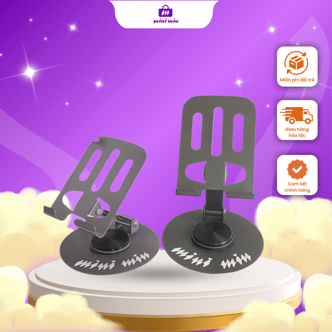 Giá đỡ điện thoại máy tính bảng bảng chân xoay 360 độ Mini Min