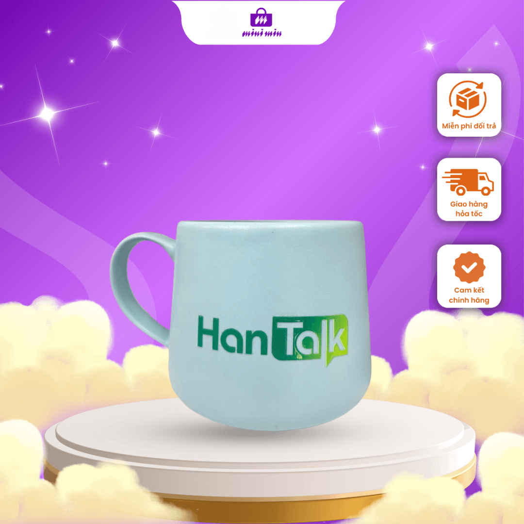 [Quà tặng doanh nghiệp] Ly sứ trơn Han Talk
