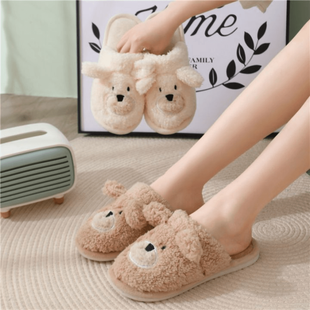 Dép bông đi trong nhà Cotton Gấu Mini Min 9