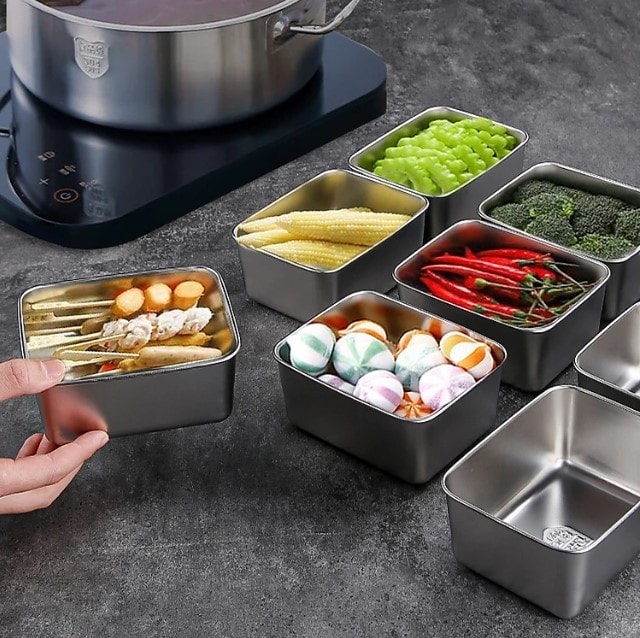 Hộp inox có nắp Mini Min lưu trữ thực phẩm hiệu quả 2