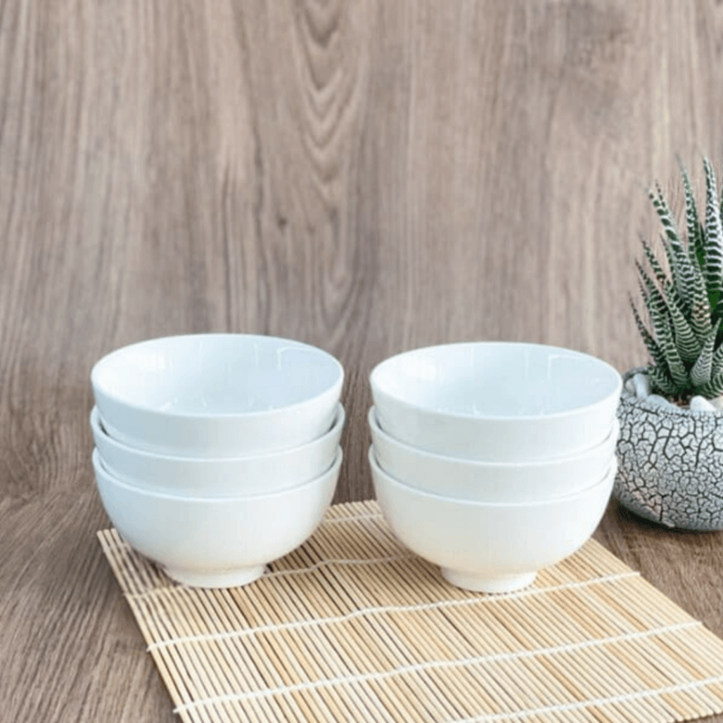Chén sứ trắng Mini Min chịu nhiệt tốt 5