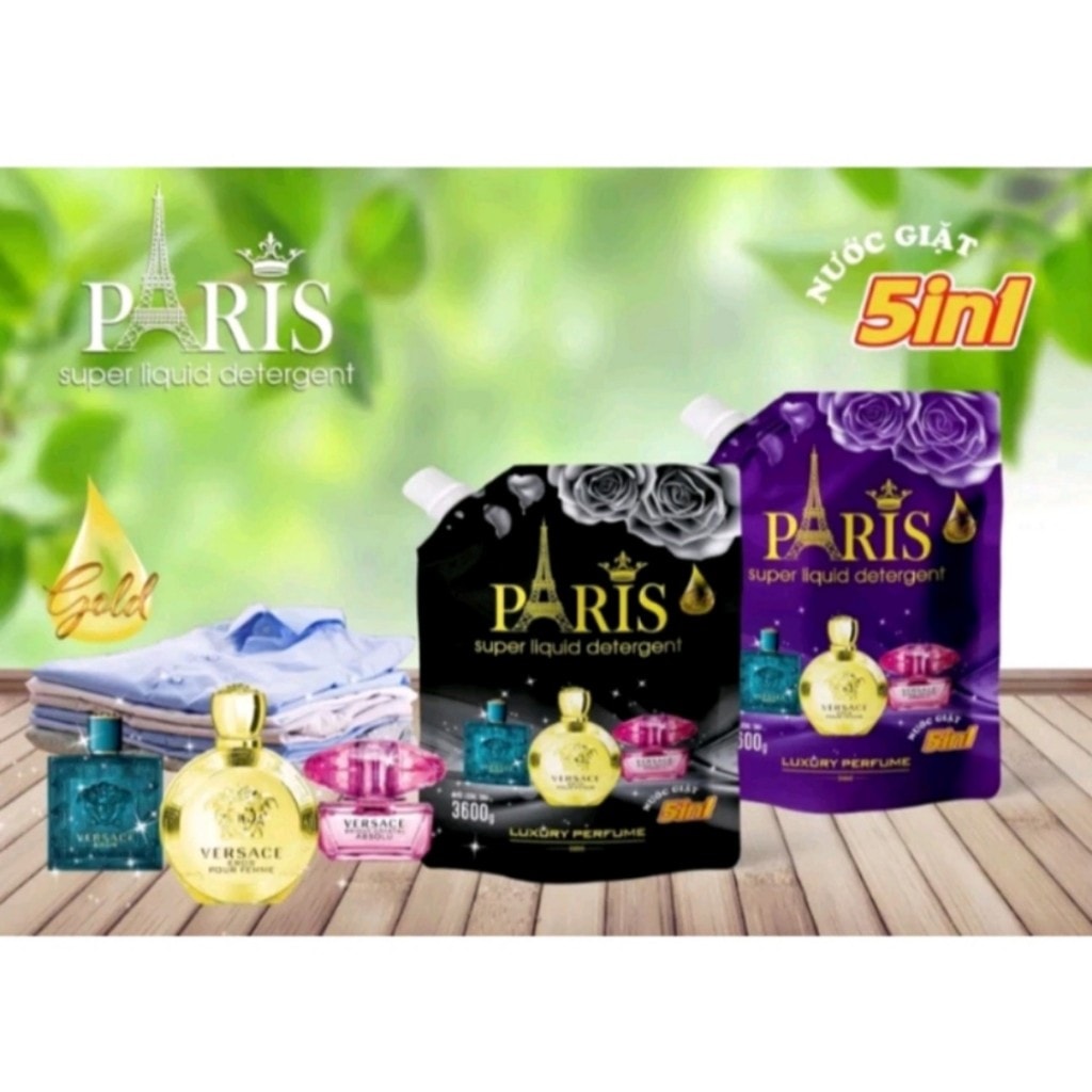 Túi nước giặt Paris hương nước hoa 3,6L thơm ngát 4