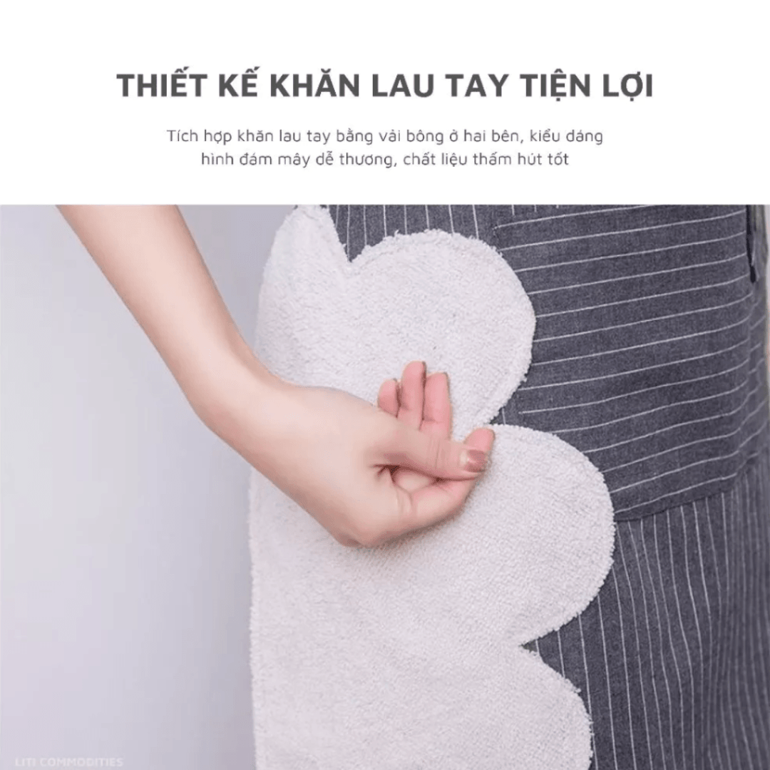 Tạp dề vải 2 lớp cotton mềm mại Mini Min 6