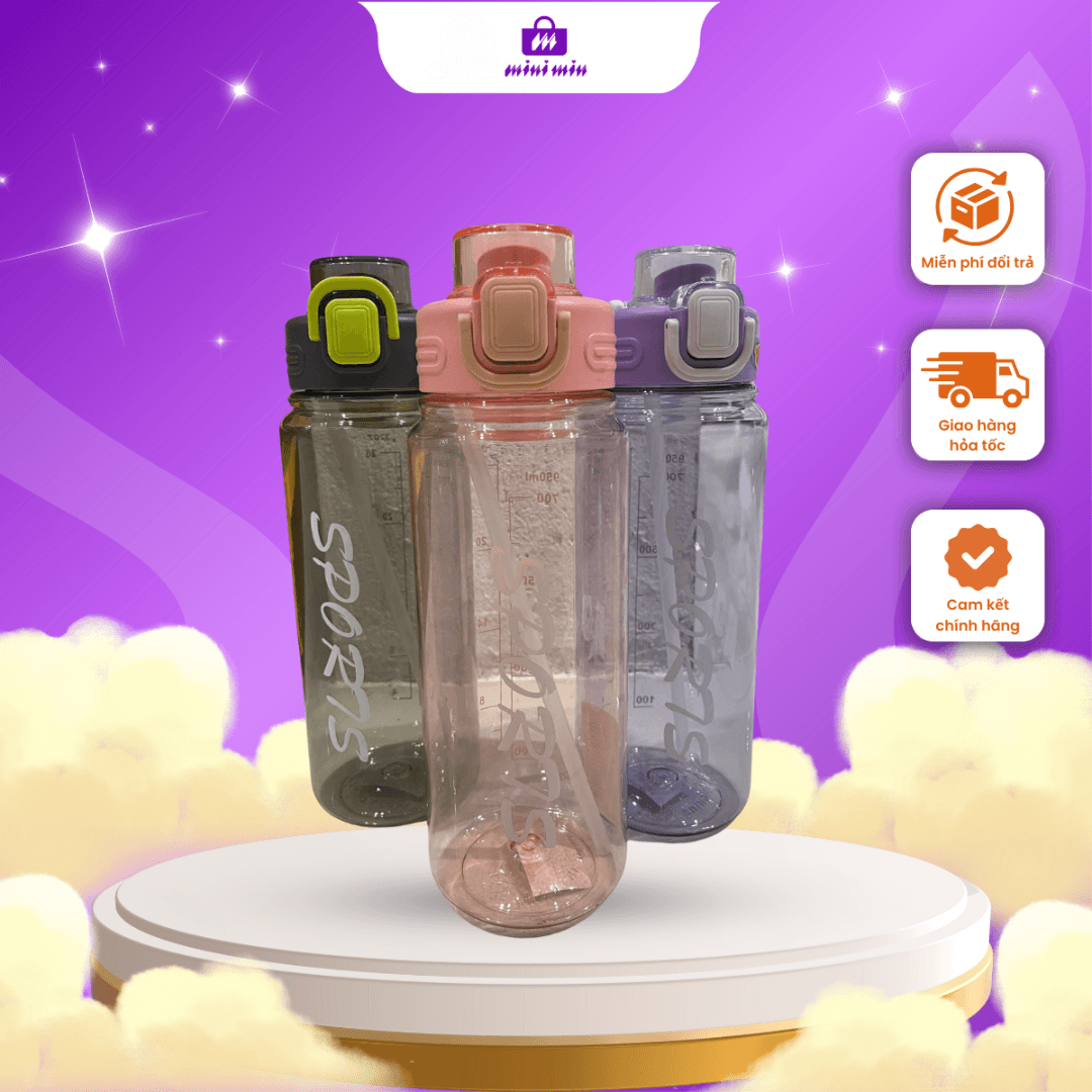 Bình nước Sports 950ml nhựa an toàn Mini Min