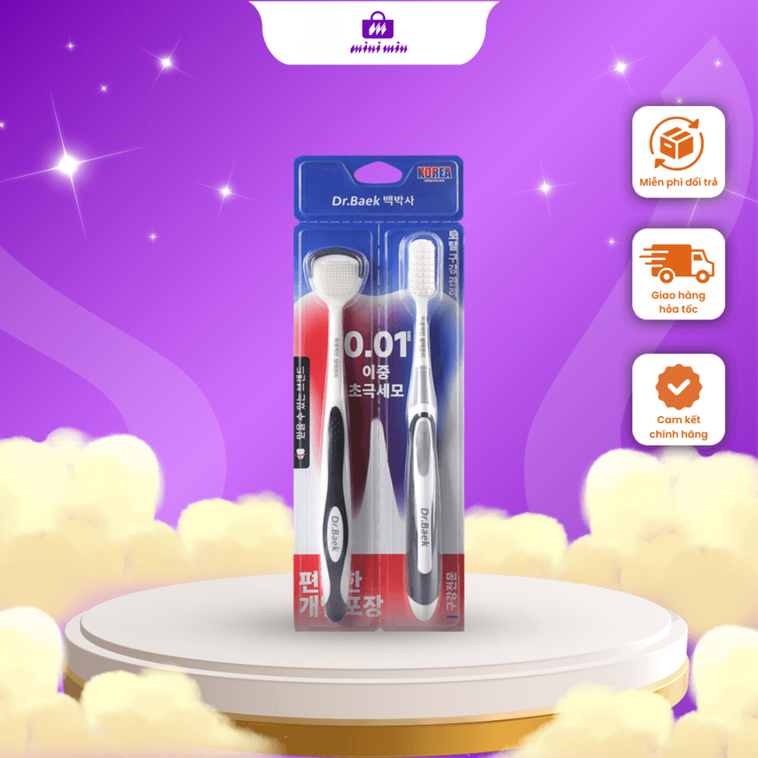 Set 2 cái bàn chải đánh răng Banner Mini Min vệ sinh răng miệng hiệu quả