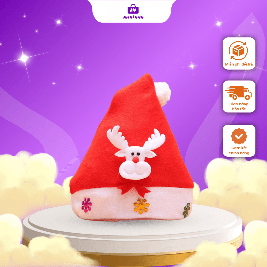 [Quà tặng giáng sinh] Nón noel hình tuần lộc