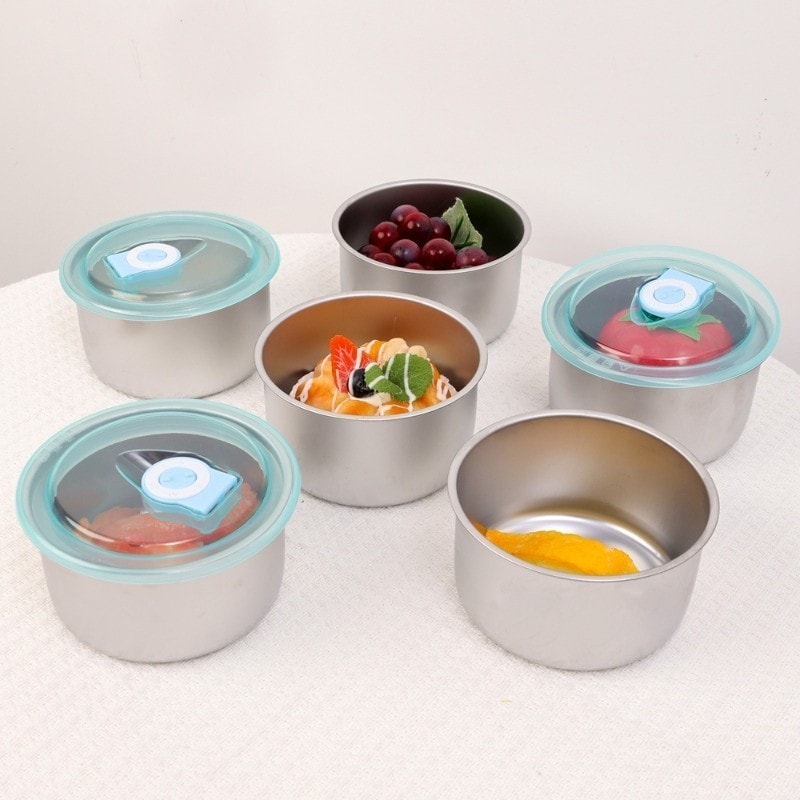 Bát Inox có nắp đậy Mini Min bảo quản thức ăn tiện lợi 3