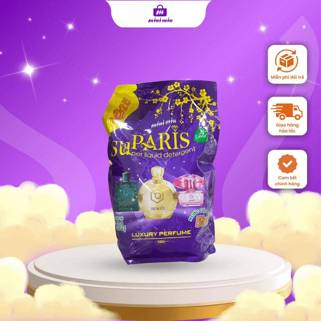 Túi nước giặt Paris hương nước hoa 3,6L thơm ngát