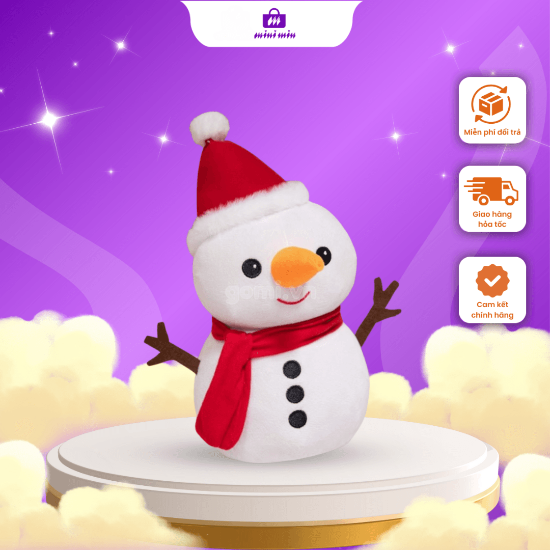 [Quà tặng thương hiệu] Gấu bông Noel 30cm nhiều mẫu