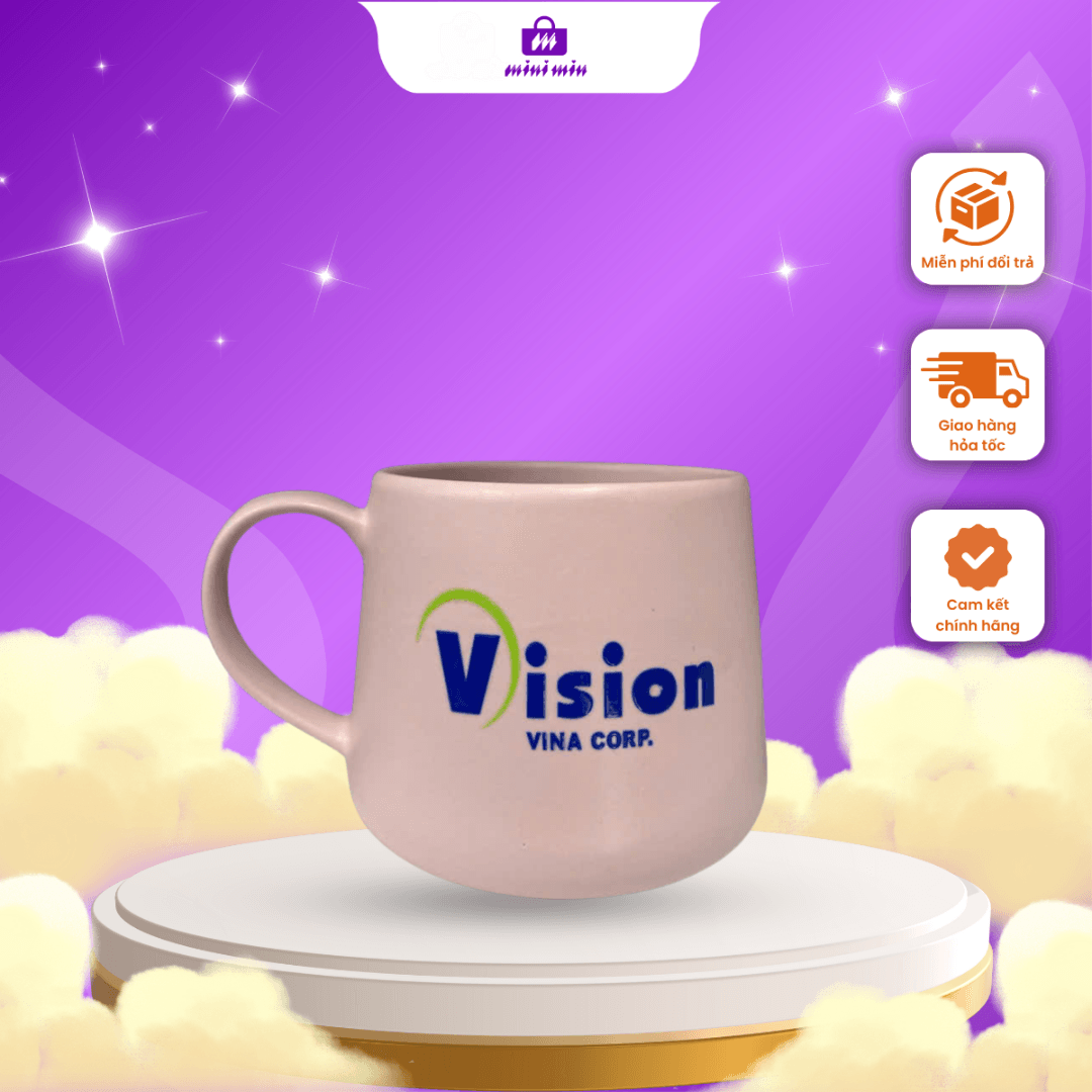 [Quà tặng doanh nghiệp] Ly sứ trơn Vision