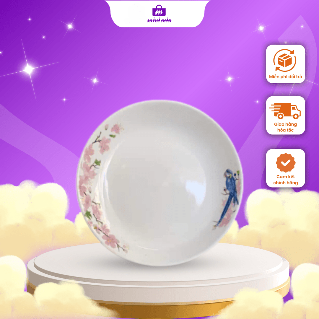 Đĩa sứ hoa văn đẹp mắt Mini Min