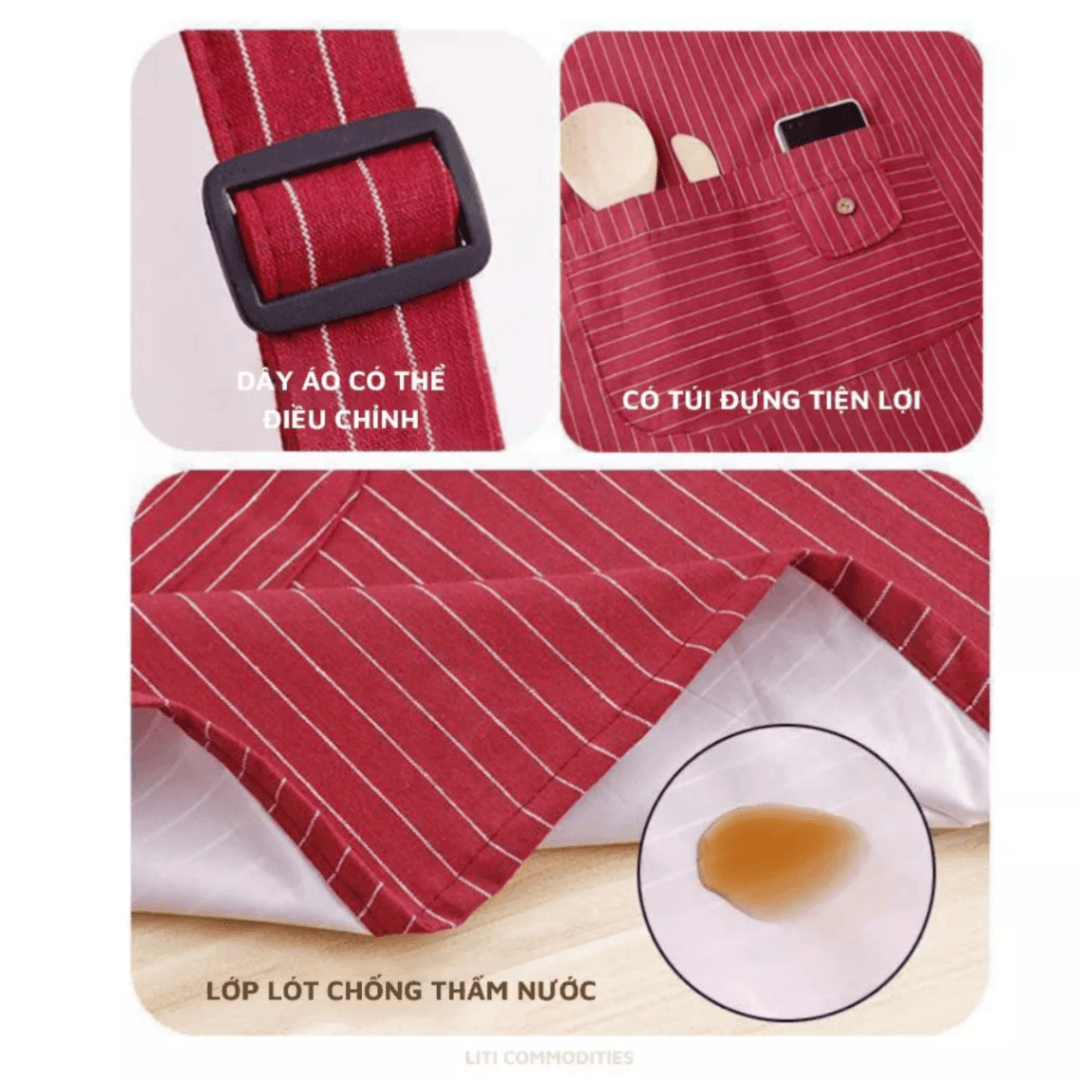 Tạp dề vải 2 lớp cotton mềm mại Mini Min 5