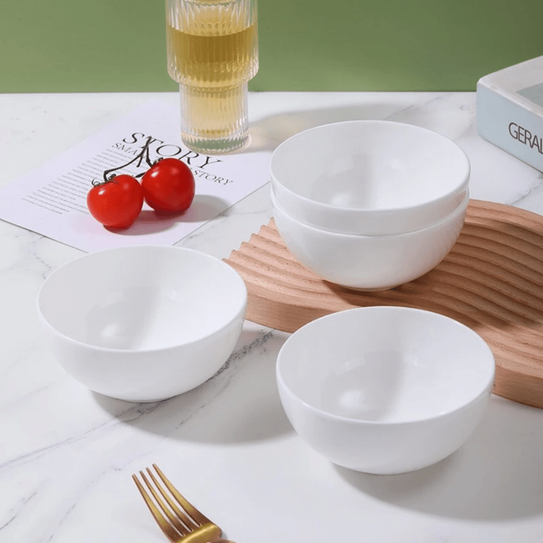 Chén sứ trắng Mini Min chịu nhiệt tốt 4