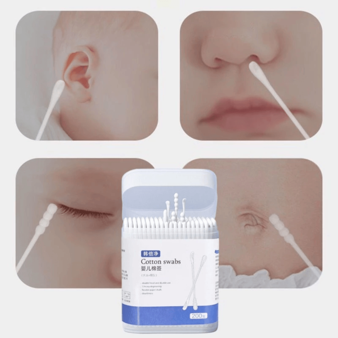 Hộp 200 cái tăm bông 2 đầu cho bé 3