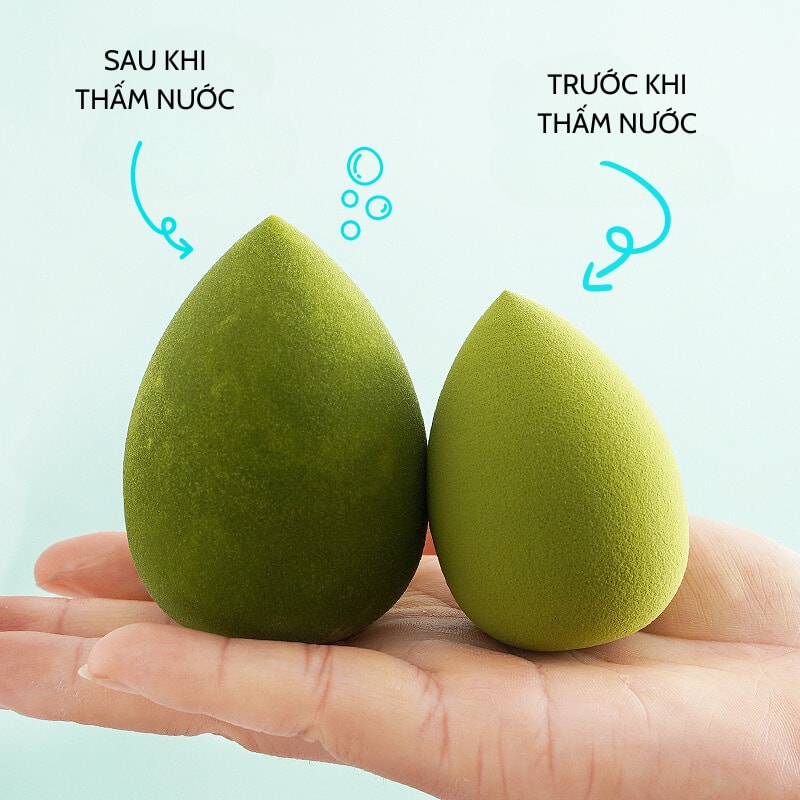 Hộp 4 bông mút trang điểm tán kem nền siêu mịn và tự nhiên Mini Min 3