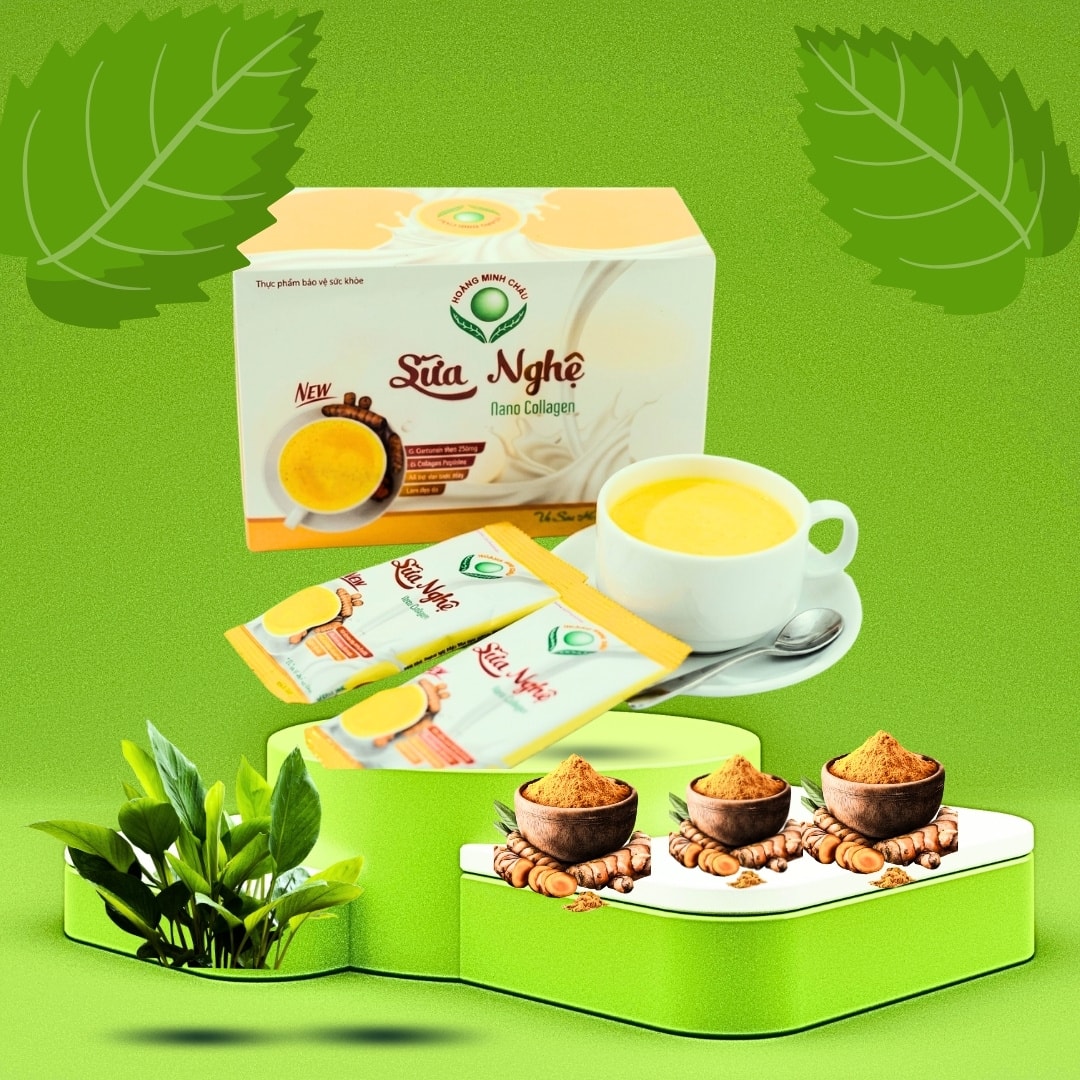 Sữa nghệ nano curcumin và collagen giúp giảm trào ngược dạ dày, đẹp da, bổ máu