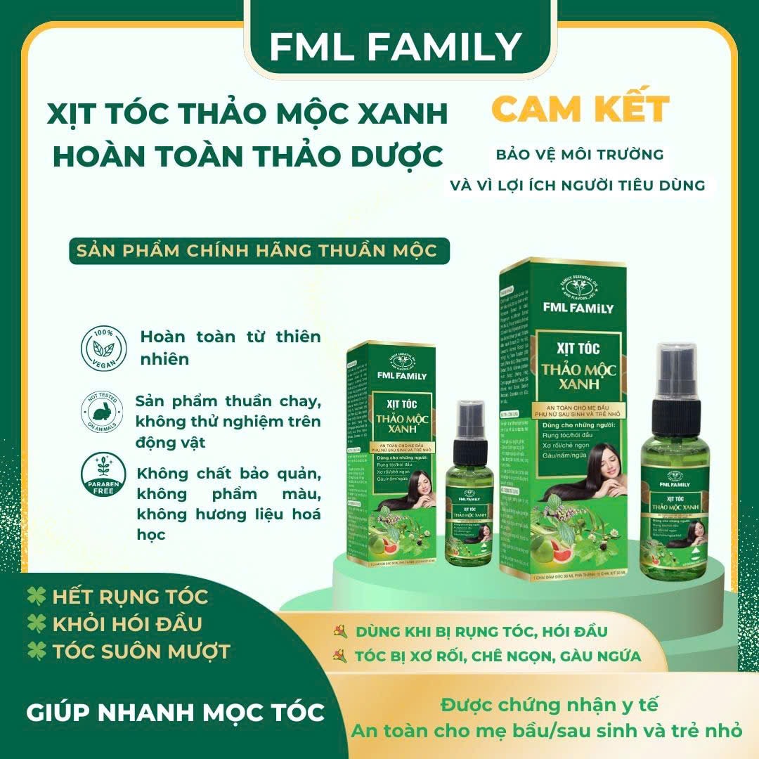Xịt tóc Thảo Mộc Xanh 100 ml giúp mọc tóc, ngăn rụng tóc hiệu quả 7