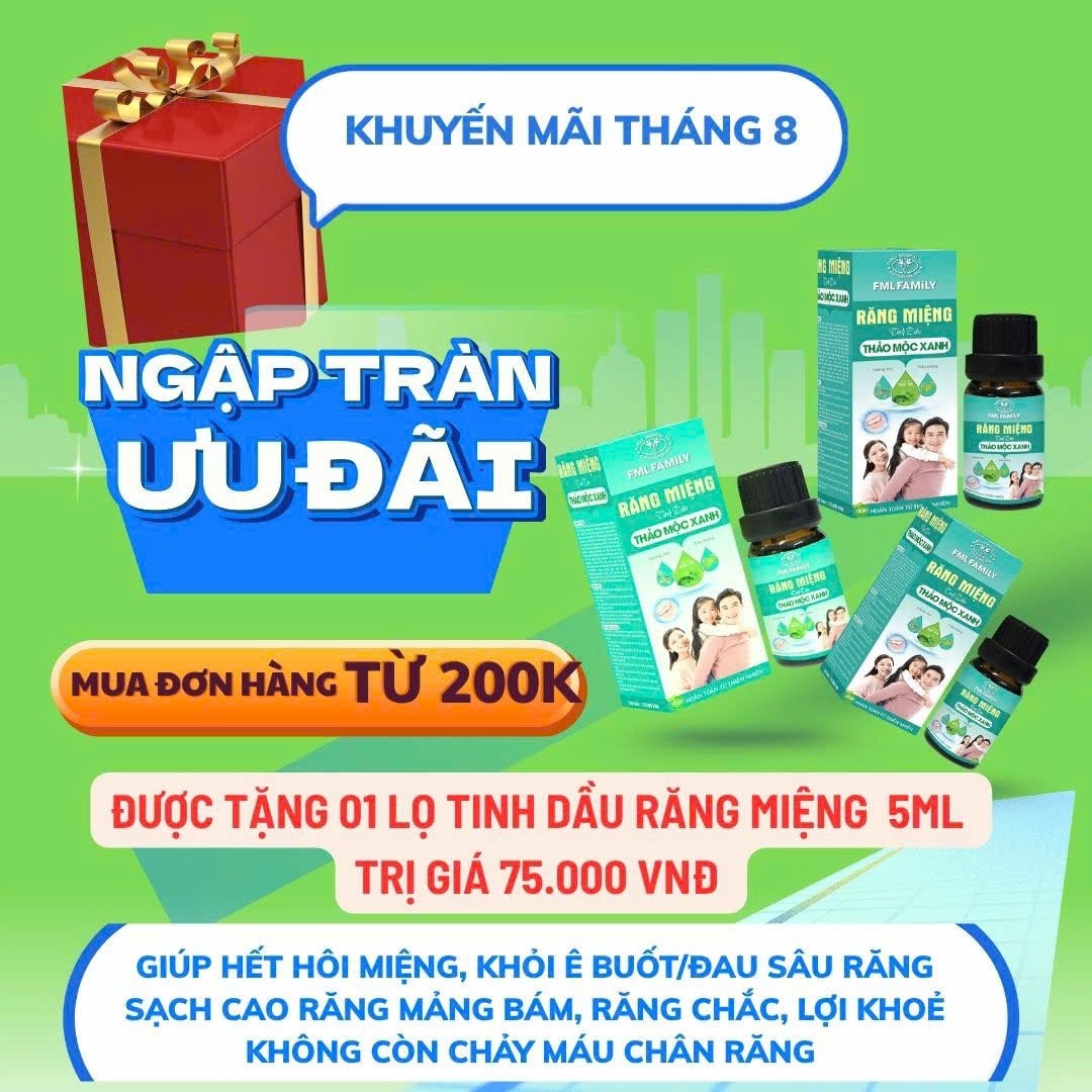 🔥 SIÊU ƯU ĐÃI THÁNG 8: MUA LÀ CÓ QUÀ - RĂNG CHẮC KHỎE CẢ NHÀ! 🔥