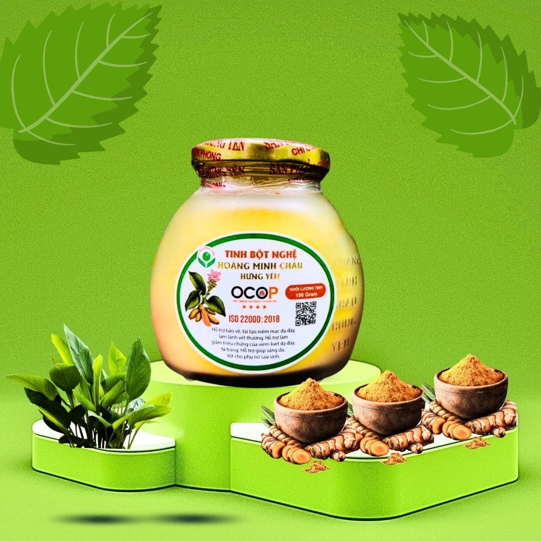 Tinh bột nghệ cao cấp lọ thuỷ tinh 100g (đạt chứng nhận FDA Hoa Kỳ)