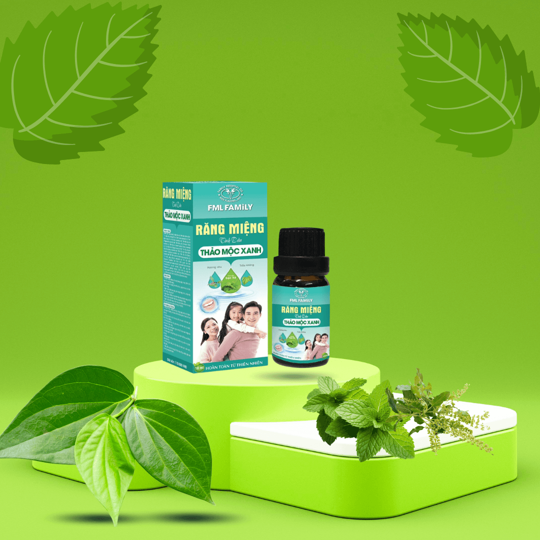 Tinh Dầu Răng Miệng Trị Hôi Miệng, Mảng Bám, Đau/sâu, ê buốt, chảy máu chân răng, nhiệt miệng và nhiều vấn đề khác hiệu quả diệu kỳ 10ml