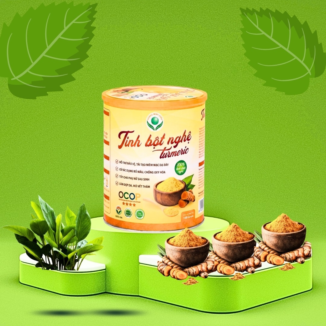 Tinh bột nghệ cao cấp dạng lon 400g (đạt chứng nhận FDA Hoa Kỳ)