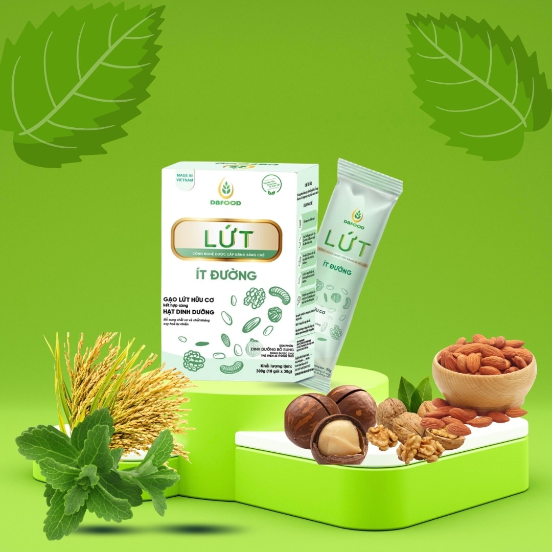 Dinh dưỡng (Bữa ăn) từ gạo lứt hữu cơ và các loại hạt, dùng đường cỏ ngọt nên phù hợp cho cả người tiểu đường, tim mạch, huyết áp, béo phì. Hộp 360 gram (20 gói * 18 gram)