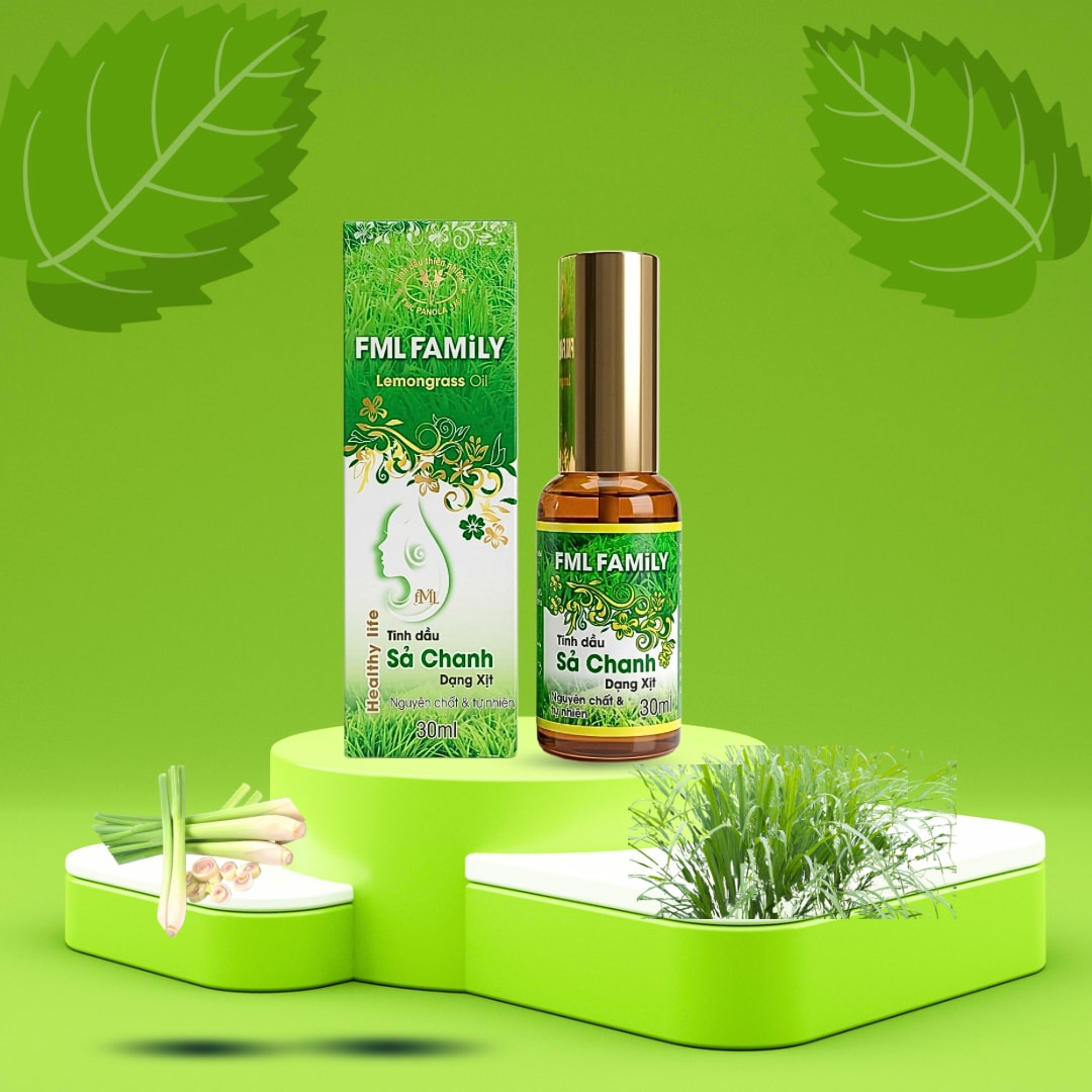 Tinh dầu sả chanh xịt đuổi muỗi, làm thơm, khử mùi 30ml đậm đặc cao cấp
