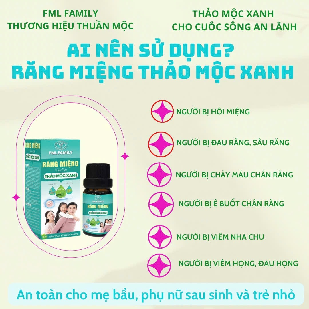 Tinh Dầu Răng Miệng Trị Hôi Miệng, Mảng Bám, Đau/sâu, ê buốt, chảy máu chân răng, nhiệt miệng và nhiều vấn đề khác hiệu quả diệu kỳ 10ml 8