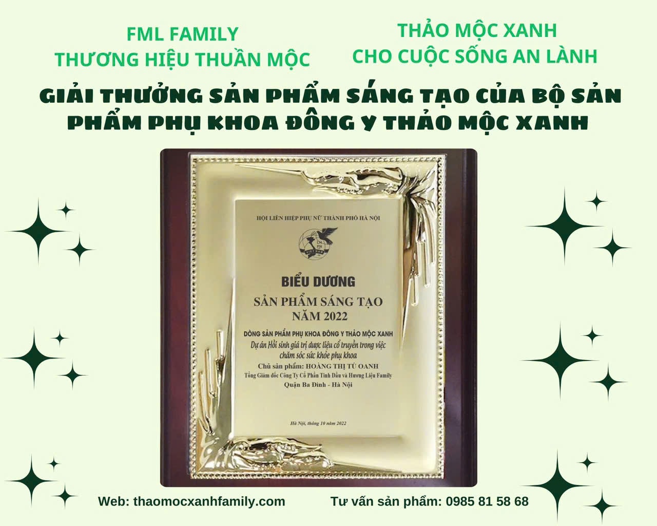Dung dịch rửa phụ khoa đông y Thảo Mộc Xanh 9