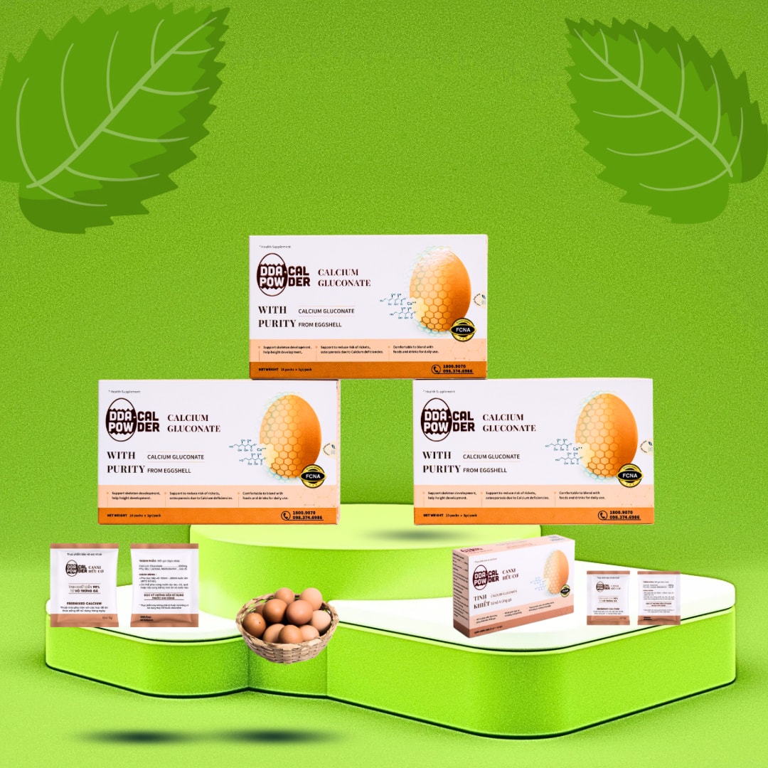 Can xi Hữu Cơ Từ Vỏ Trứng Gà Được Cấp Bằng Độc Quyền Sáng Chế - Không Nóng, Không sợ lắng cặn thận - Tinh Khiết 99,9% - 