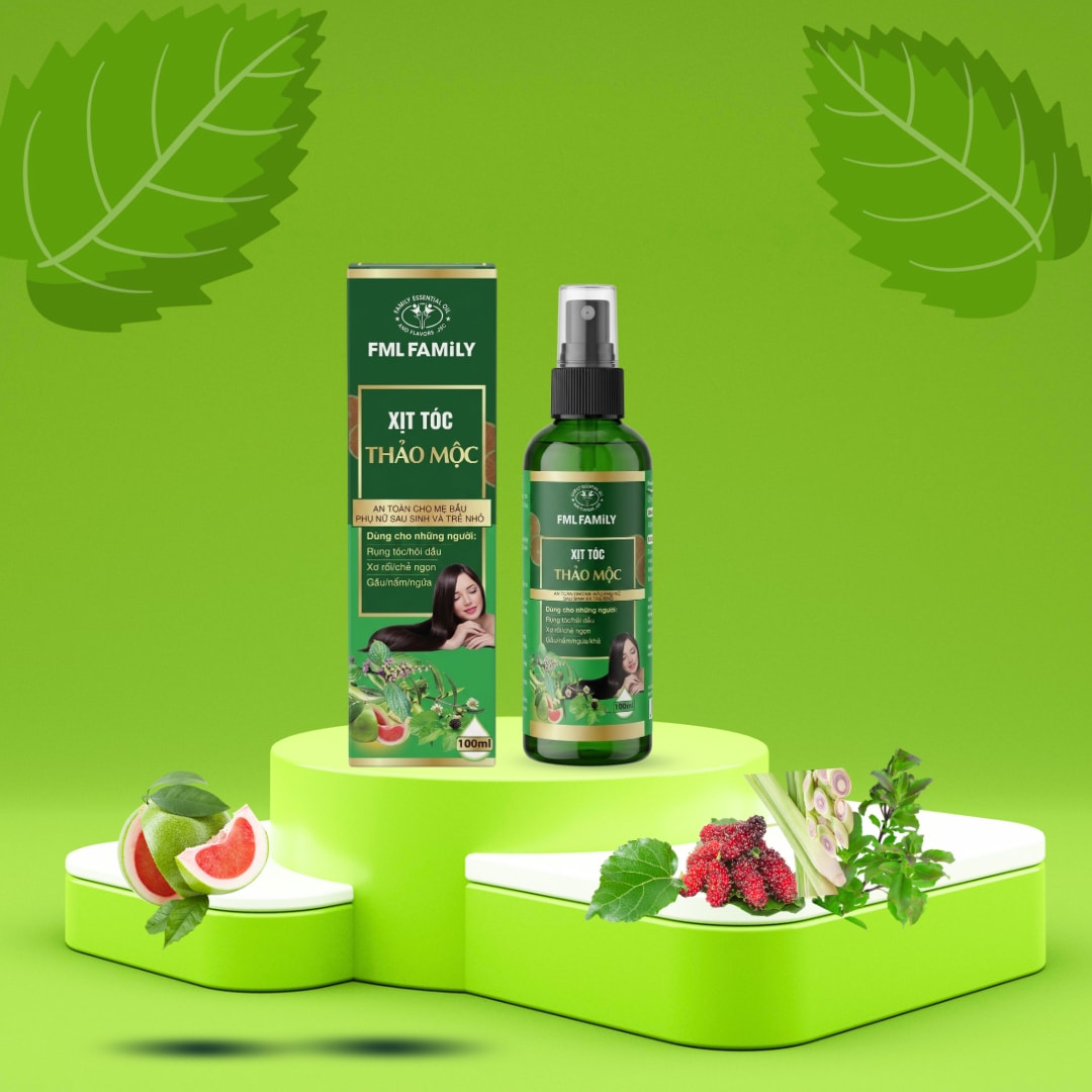 Xịt tóc Thảo Mộc Xanh 100 ml giúp mọc tóc, ngăn rụng tóc hiệu quả