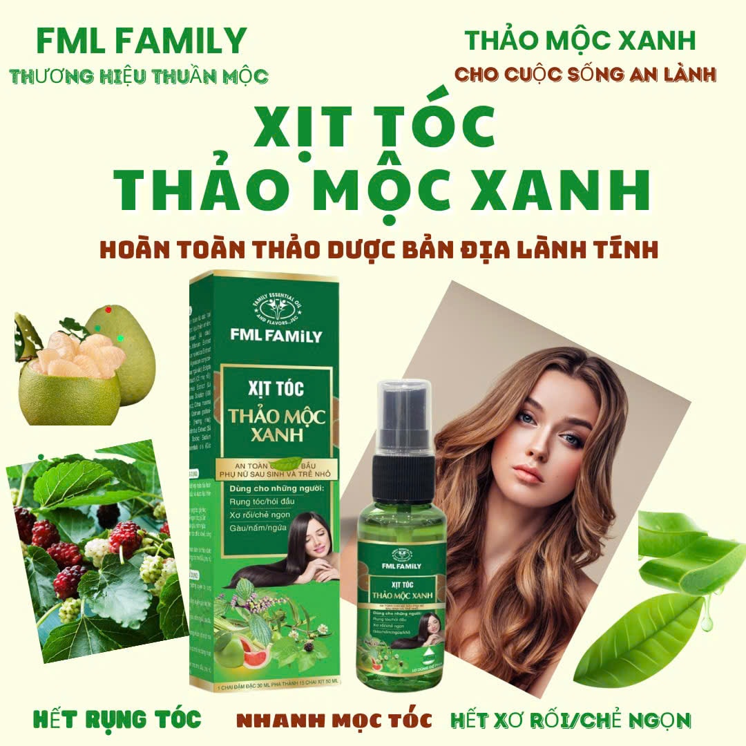 Xịt tóc Thảo Mộc Xanh 100 ml giúp mọc tóc, ngăn rụng tóc hiệu quả 2