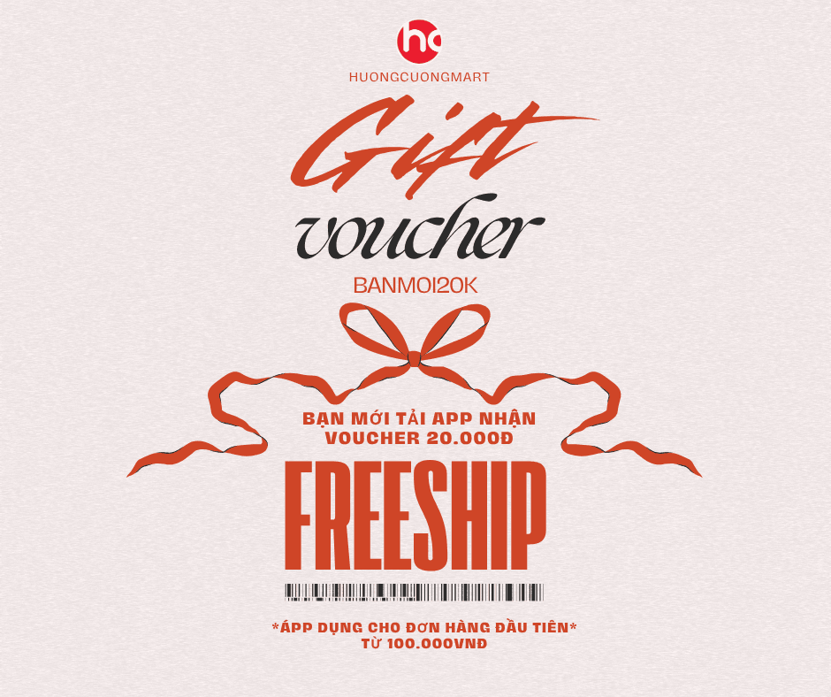 Tặng bạn mới voucher 20k khi quét app và đăng nhập thành công . Mã sẽ được áp dụng cho đơn hàng đầu tiên từ 100.000VNĐ.
